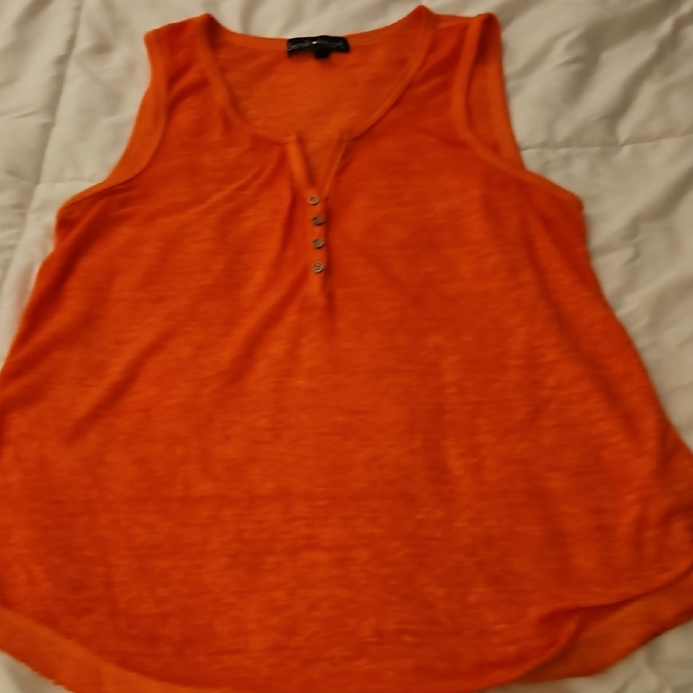 Derek Heart Vibrant Orange Tank Top